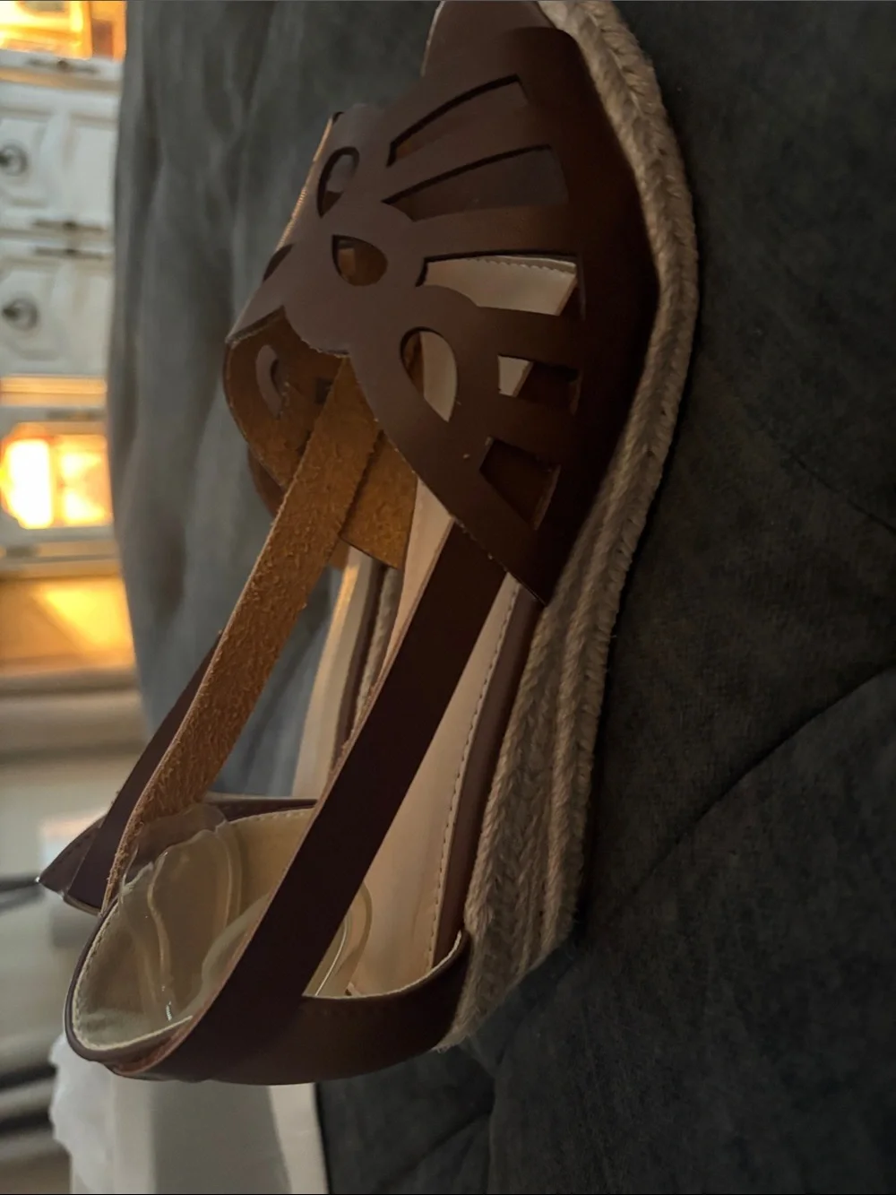 Women’s Brown Cutout Slingback Sandals